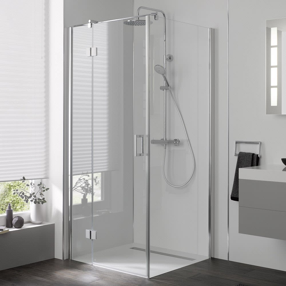 HSK Aperto swing door hinged to side panel for side panel 80 cm, stop left 2800080-41-50-L