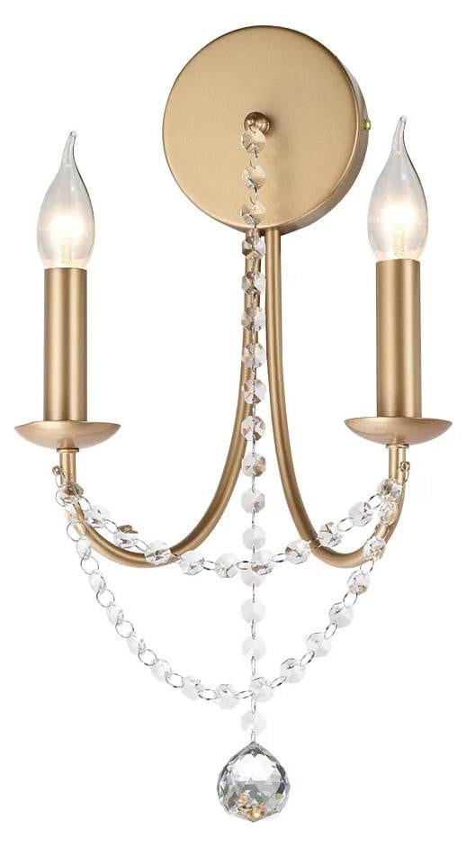 Aphrodite AP 2X28W E14 wandlamp - Goudkleurig
