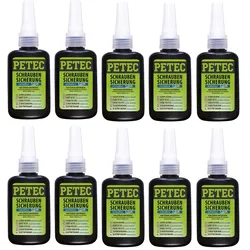Petec Schraubensicherung - mittelfest - Flasche im Set - 10 Stück - 91050