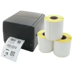 Artdev AL-T451 - Versand-Starterset inkl. Thermotransfer-Etikettendrucker und Thermo-Versandetiketten (203 dpi), Etikettendrucker, Schwarz