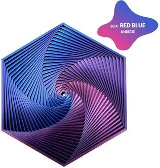 Friendly Fresh Finds Fractal Fidget Hexagon Toy Portable Stress Reliever & Sensory Desktop Ornament blue Red