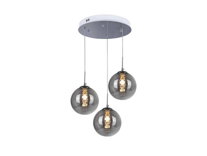 ZMH Led-Hängeleuchte Flamjarl 30/150/30 cm, Grau, Glas, Rund, G9, 30x150x30 cm, Lampen & Leuchten, LED Beleuchtung, LED-Hängeleuchten