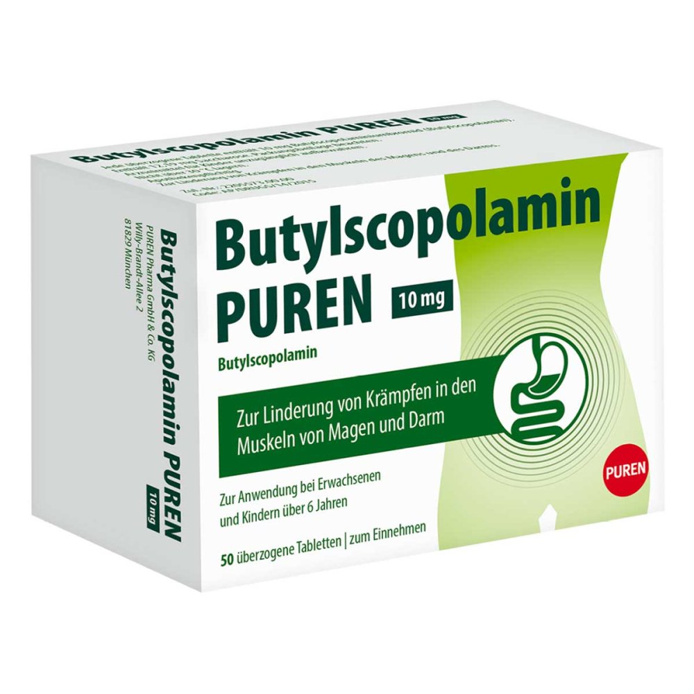 PUREN Pharma GmbH & Co. KG Butylscopolamin Puren 10 Mg überzogene Tab. 17606563