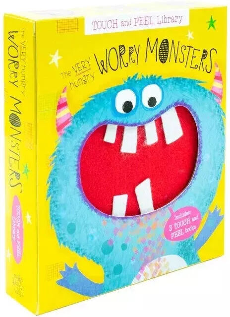 Make Believe Ideas Worry Monsters 3 Books Collection Set by Rosie Greening - Touch and Feel Board Books - Ages 0-3 - Perfect Toddler Gift Set