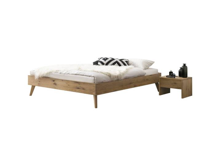 Hasena Bett Sassari Wildeiche Nature Massivholz 140 x 200 cm - Bett