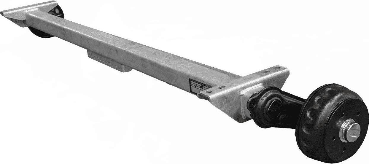 KNOTT gebremste Achse 1350 kg, 1750 mm Lochabstand für Pritschenanhänger