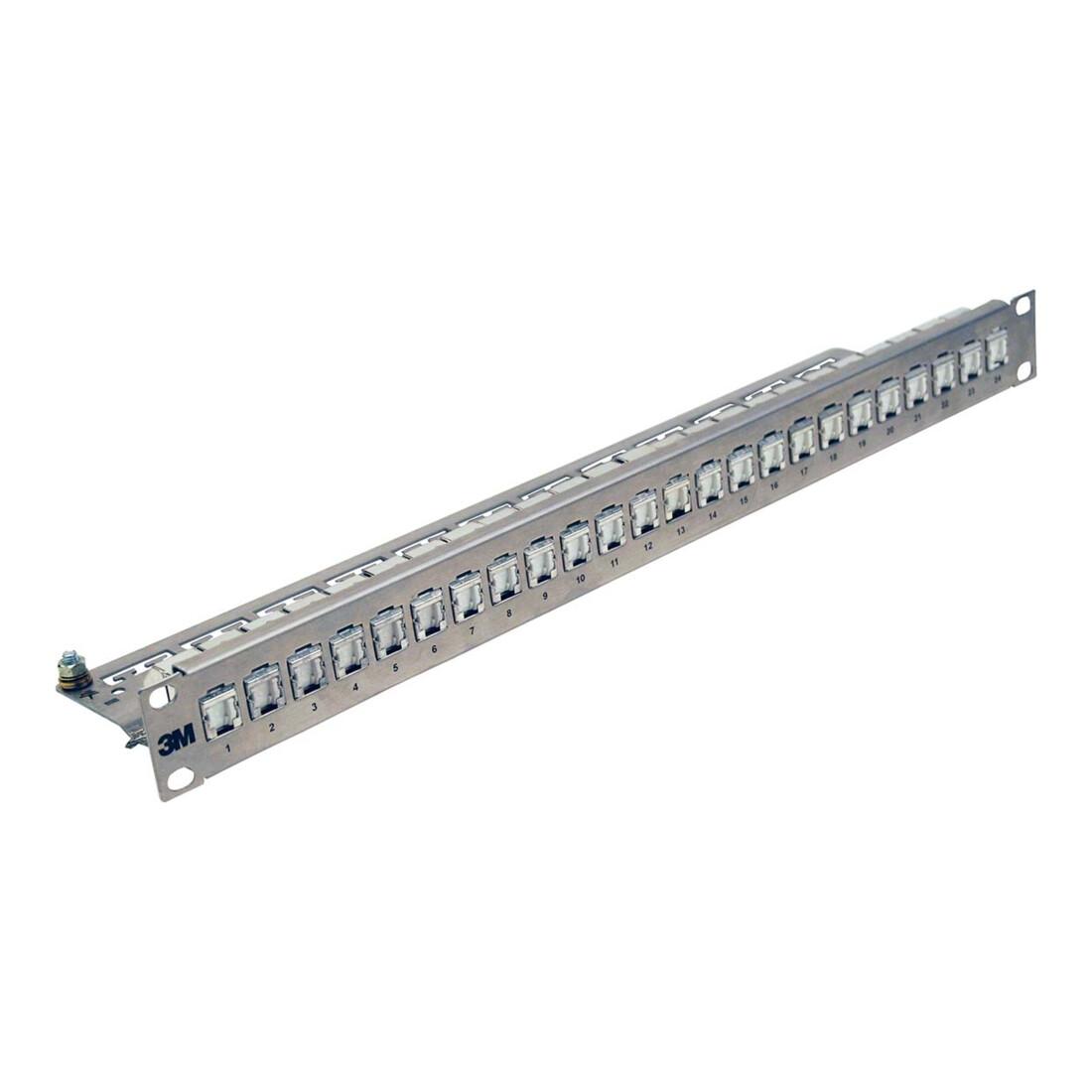Corning Patchpanel 24 Ports 1HE mit Cat6A PL Modulen UU001622826)