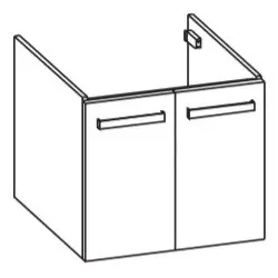 Artiqua 411 Waschtischunterschrank für Durasquare 235360 Anthrazit Glanz, 411-WU2T-D73-7065-51 411-WU2T-D73-7065-51