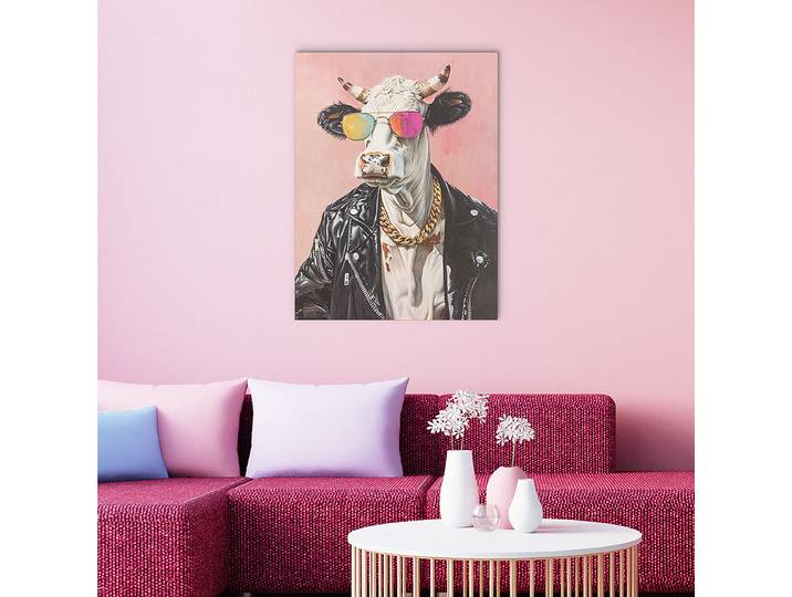 Image toile Bull easy habillé cool Tissu mélangé Multicolore 60 x 80 x 3cm
