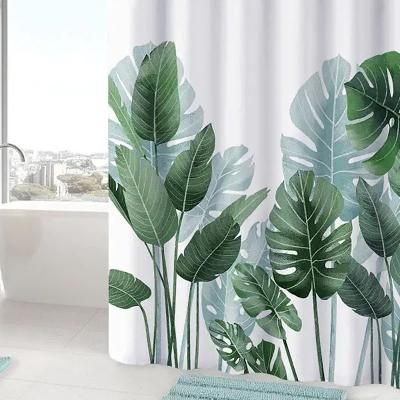 LightInthebox Shower Curtain with Hooks 180cm180cm(7070)Suitable for Separate Wet and Dry Zone Divide Bathroom Waterproof Oil-proof Floral Botanical Landscape