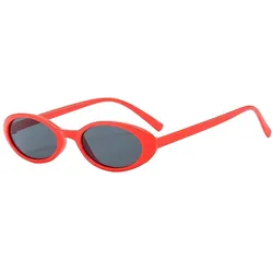 Ovale Sonnenbrille im Vintage-Look - Dark purple Red-Black