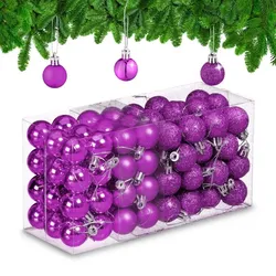Relaxdays Weihnachtskugeln im 96er Set Pink,Silber