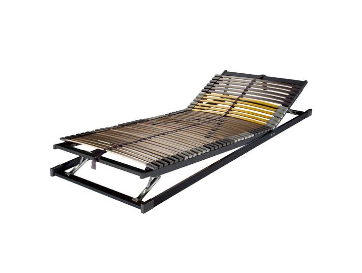 Verstellbarer Lattenrost Solvit KF 120 x 210cm Außenholme & Leisten: Schichtholz Birke, foliert Querholme: Massivholz Buche, naturbelassen Grau