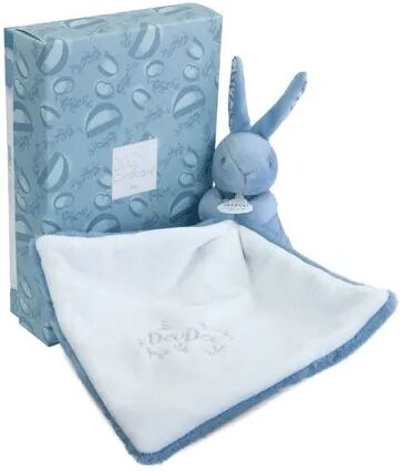 Lapin DOUDOU : Doudou Lapin mouchoir Bleu 10 cm - Doudou et compagnie