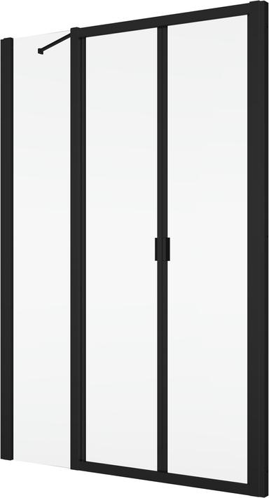 Festwand-Wandpaneel Ronal Divera 40x200cm SCHWARZ MATT/WEISSE LINIEN D22FF0400688