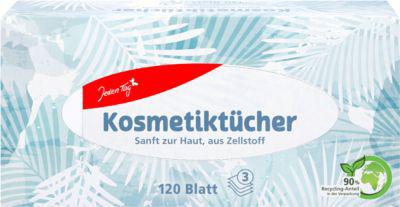 Kosmetiktücher „Jeden Tag“, 120 Stück, 3-lagig, im Spenderkarton, Holzzellstoff, chlorfrei gebleicht, weiß