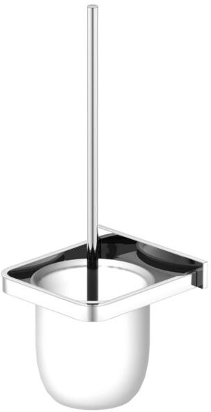 Steinberg Serie 450 Toiletten-Bürstengarnitur 4502901 mit Glas satiniert, Messing, chrom