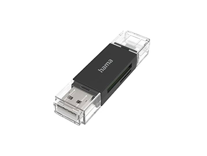Hama USB-Kartenleser OTG, USB-A + Micro-USB, USB 2.0, SD/microSD