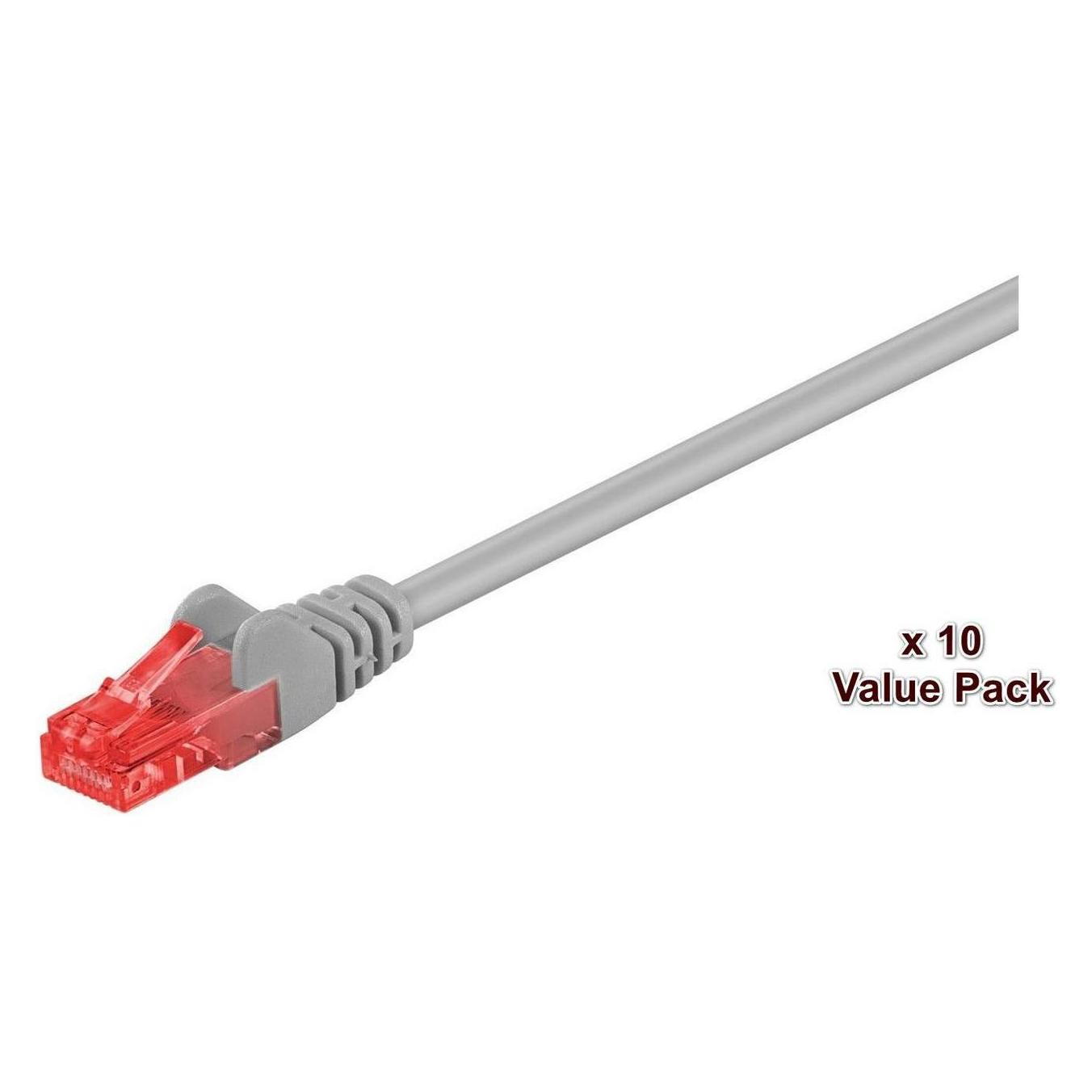 MicroConnect UTP Cat6 7m Grey Netzwerkkabel Grau (UTP, CAT6, 7 m) (V-UTP607VALUEPACKAGE)