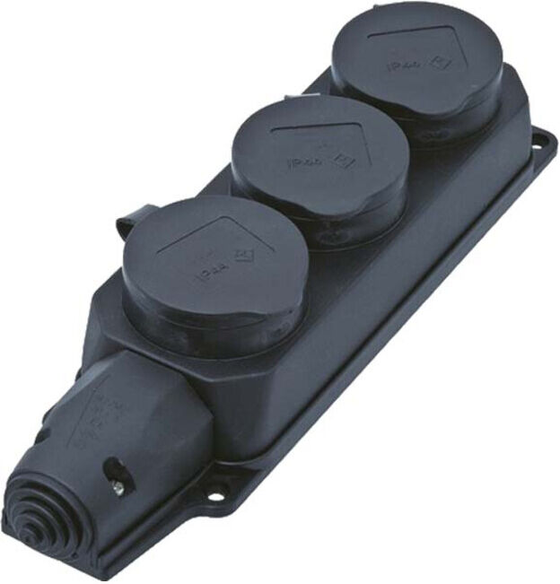 Bachmann Multiprise 3xProtection avec couvercle 381.109 (381.109)