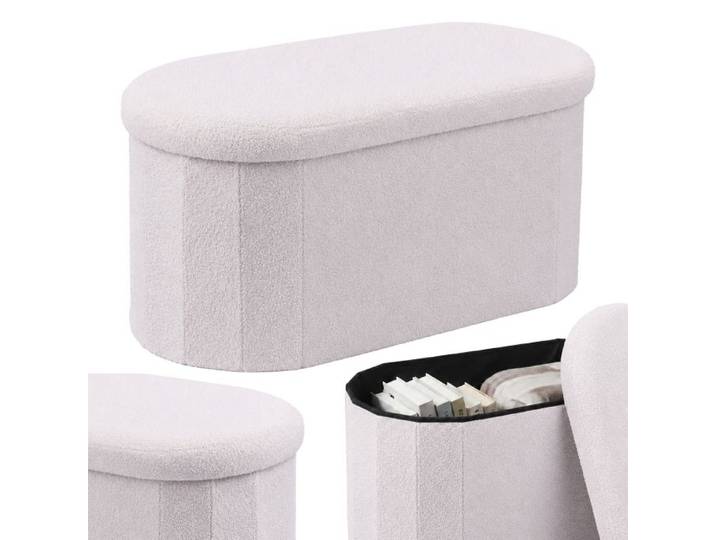 Relaxdays Sitzbank aus Teddystoff