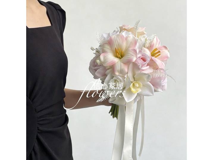 Bouquet rose artificiel, bouquet de mariée, certificat, bouquet de mariage, accessoires de photographie de mariage en studio, fleur artificielle