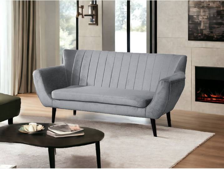 Compleo 2-Sitzer Sofa mit hohen Beinen, Velours-Sofa TULIO, Breite: 160, Komfortabel, und elegant