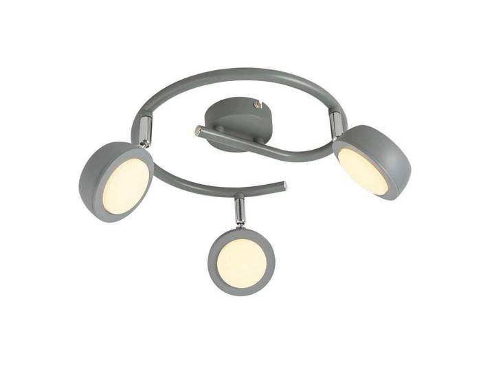 Led-Deckenstrahler Mild, Grau, Metall, 40x16x40 cm, klappbar, Lampen & Leuchten, Leuchtenserien