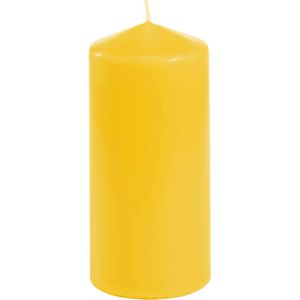 Papstar Kerzen 13589, Stumpenkerze, goldgelb, Ø 6 cm, Höhe 13 cm