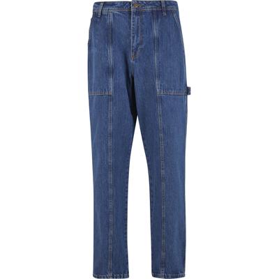 Bequeme Jeans DEF "DEF DEF Loose Fit Jeans", Herren, Gr. 34, Normalgrößen, blau (midblau), 100% Baumwolle, unifarben, Jeans
