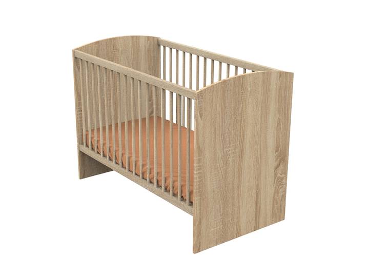 Lit bébé 60x120 - SAM - Bois Chêne doré - SAUTHON