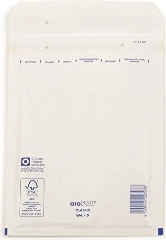 aroFOL CLASSIC 100 Luftpolstertaschen W4/D weiß für DIN A5