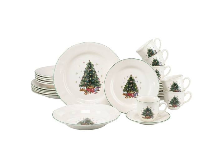 Kombiservice Tannenbaum Multicolor/Weiß, 30-teilig