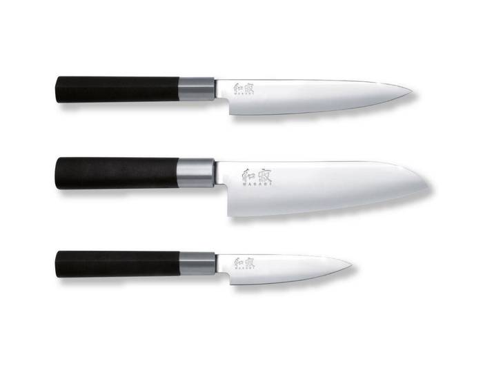 KAI Messer-Set Wasabi Japan Messerset mit Santoku (3-tlg)