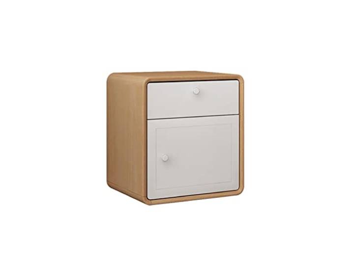 YCCHAH Bett mit Stauraum Nordisch minimalistischer Nachttisch Schließfach Schlafzimmer Kleiner Doppelschublade Locker Rack Wohnzimmer Desktop(F)