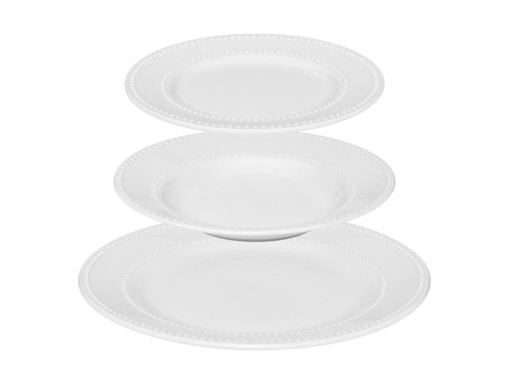 Secret de Gourmet Essgeschirr Porzellan Set Pearl Weiß 27/27/2,9 cm, Keramik, Rund, Geschirr, Teller