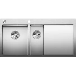 Blanco Claron 6 s-if Spüle 521646 100x51cm, Edelstahl, links, PushControl Ablauffernbedienung