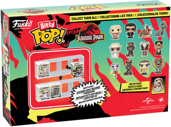 Funko Bitty POP: Jurassic Park - Triceratops 4 Pack, 2.5 cm Tall Vinyl Figures, Collectible Toy Figures for Kids