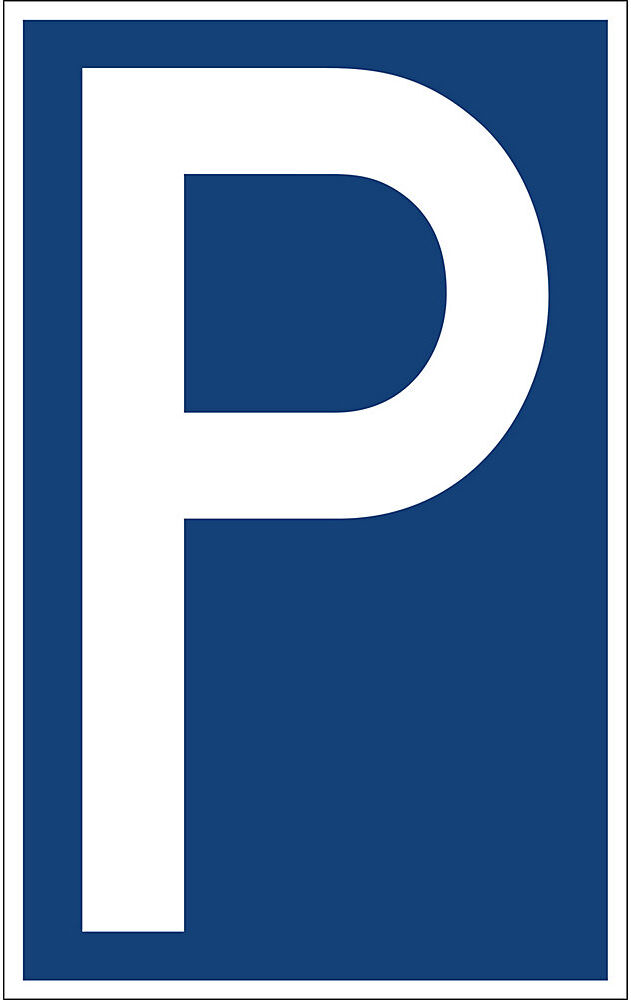 kaiserkraft Parkplatzkennzeichen, Kunststoff, Parkplatzkennzeichnung P, LxH 250 x 400 mm