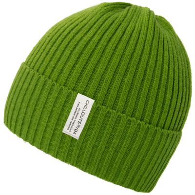 Beanie CHILLOUTS "Tomke Hat", Damen, grün, Feinstrick, Materialmix, mehrfarbig, Mützen Beanie, hochwertige Rippstrickbeanie
