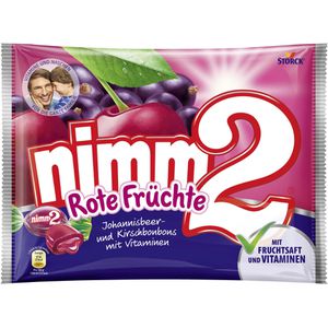 Nimm2 Fruchtbonbons Rote Früchte, mit Fruchtsaft und Vitaminen, 64 Stück, 429g