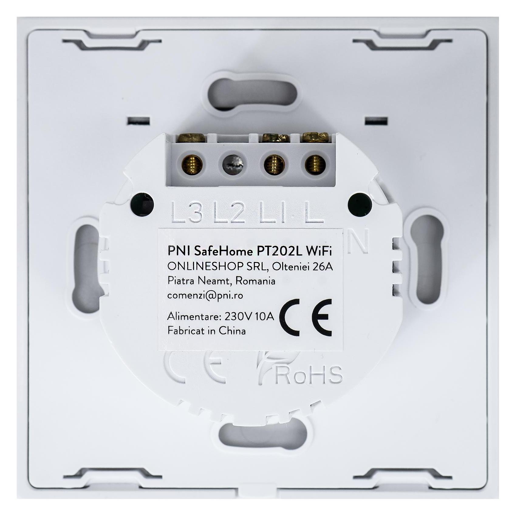PNI Intelligenter Touch-Schalter SafeHome PT202L WiFi, 10 A, Steuerung über die Tuya Smart-Anwendung (43698076)