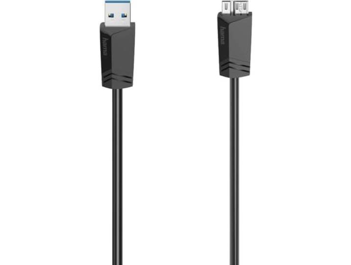 Hama USB-kabel USB 3.2 Gen1 (USB 3.0) USB A mannelijk, USB Micro-B 3.0 mannelijk, 1,50 m, zwart