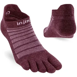 Injinji Unisex Run Lightweight No-Show Merino Wool rot