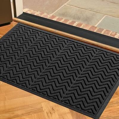 Bungalow Dba Matterly Chevron Doormat 35 x 23, 35 x 23, Charcoal