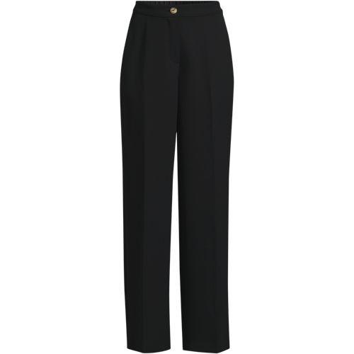 Weite Crêpe-Hose für Damen, Damen, size: regular, Schwarz, by Lands' End