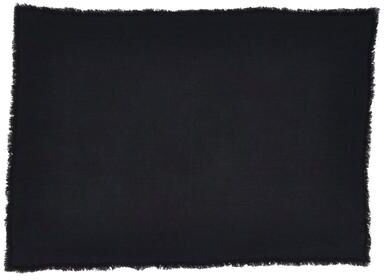 Saro Lifestyle Fringed Design Stone Washed Linen Napkins or Placements (Set of 4)