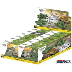 Cobi Historical Collection World War II 3108 CDU Tanks Scale 1/72 Display 12 Stück 3108