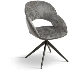 2er-Set [de]sign & more Stuhl Garcia Stoff Grau