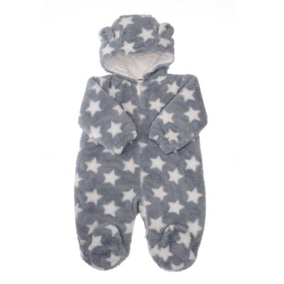 Overall LILIPUT, Mädchen, Gr. 74/80, EURO-Größen, grau (grau, weiß), 100% Polyester, Overalls Overall, mit niedlicher Kapuze